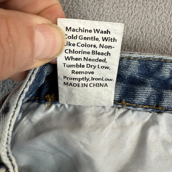 Distressed Denim Shorts Womens Medium Rolled Hem Ripped Casual Summer Trendy - Picture 4 of 6